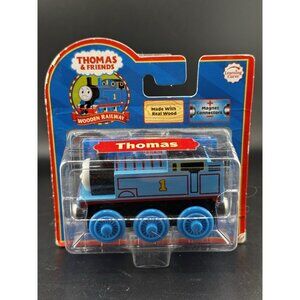 2006 Learning Curve Wooden Railway Thomas Train NOS New On Card Vtg-1